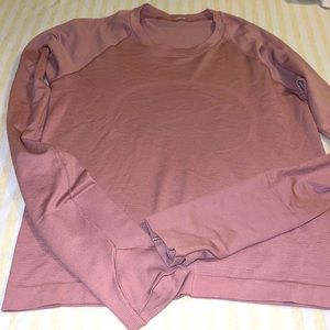 Lululemon Pink Taupe Swiftly Tech Long Sleeve 2.0 Race Length Size 8 NWT
